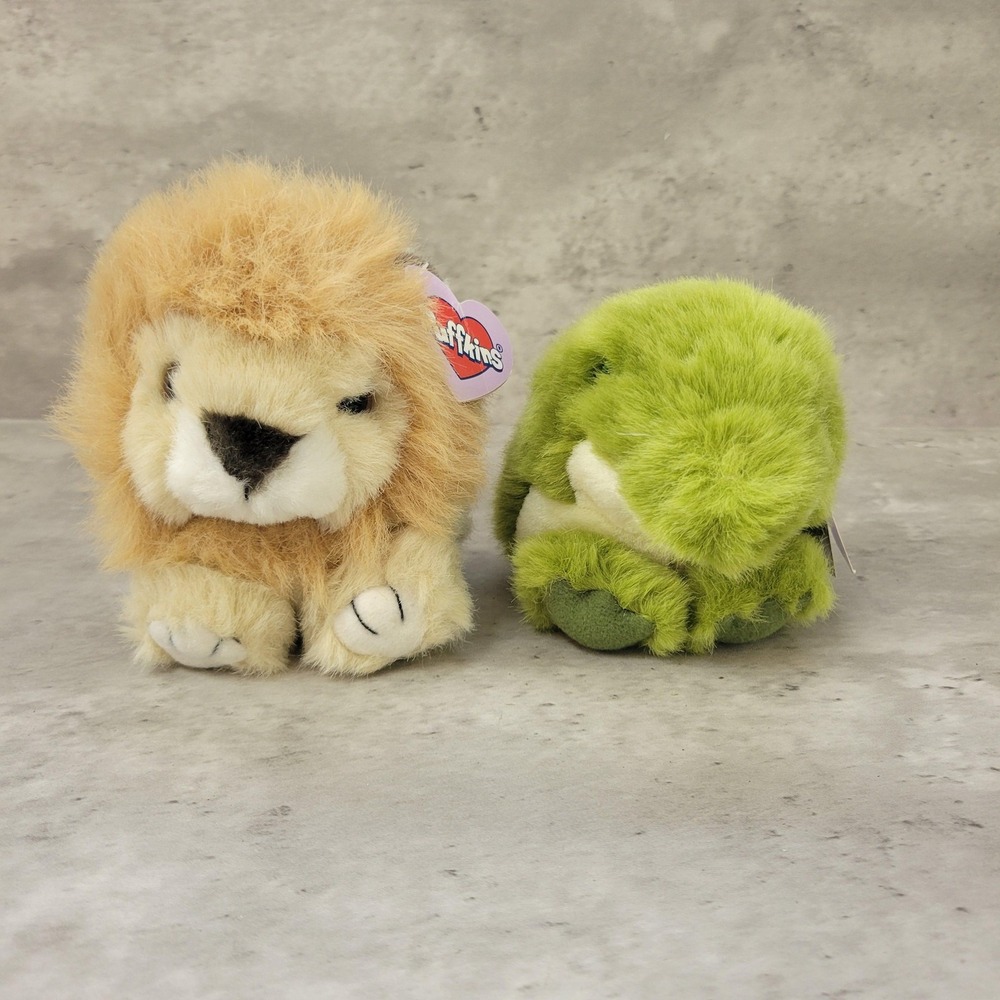 Vintage Puffkins Plush‎ Lancaster Lion Albert Alligator Pair 1990s Swibco Tags